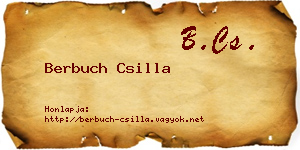 Berbuch Csilla névjegykártya