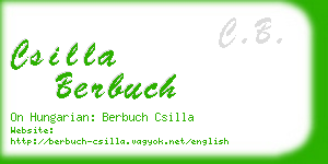 csilla berbuch business card